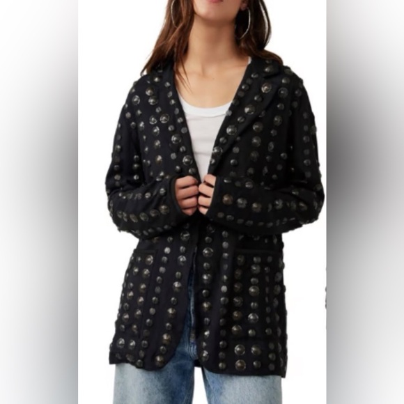 Free People Corrie Coin Blazer size XS - Picture 3 of 6